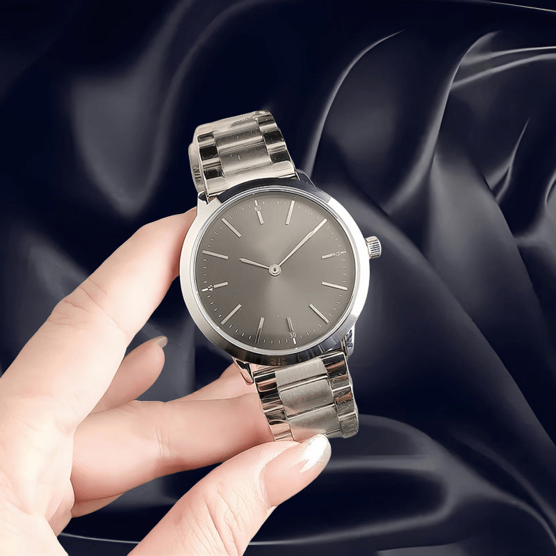 Big women's retro men's watch stainless steel