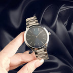 Big women's retro men's watch stainless steel