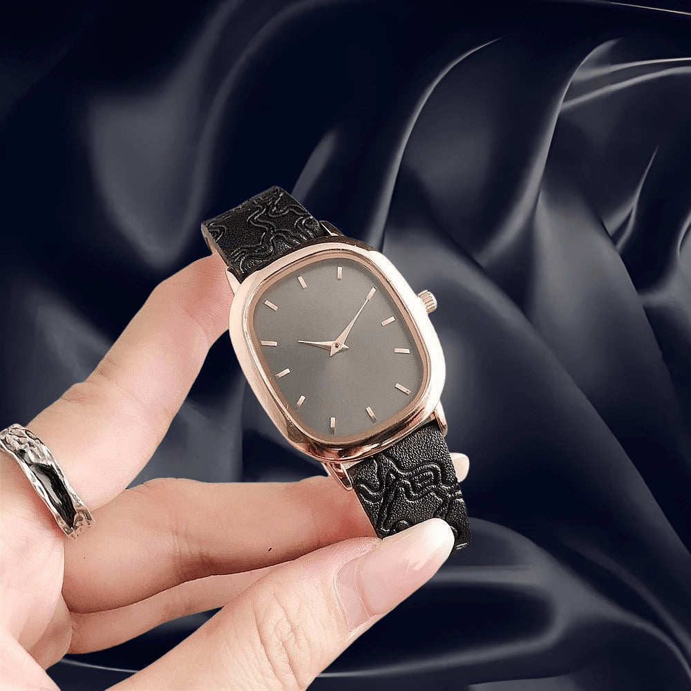 Fashionable elegant design square watch, universal swiss watch, belt, quartz watches, simple and elegant design, trend of season