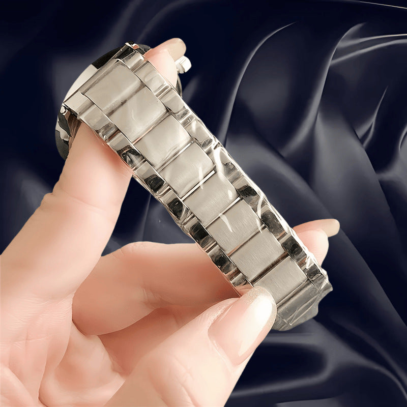 Big women's retro men's watch stainless steel