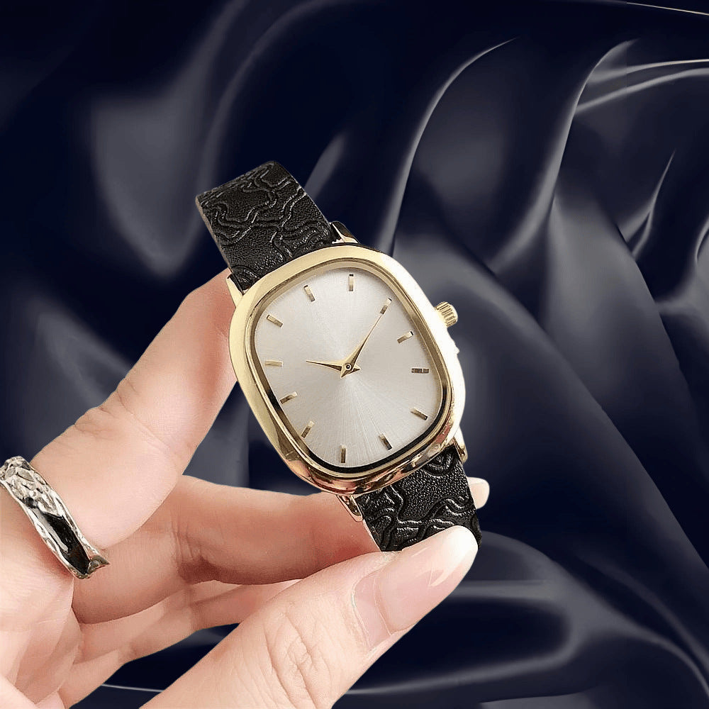 Fashionable elegant design square watch, universal swiss watch, belt, quartz watches, simple and elegant design, trend of season