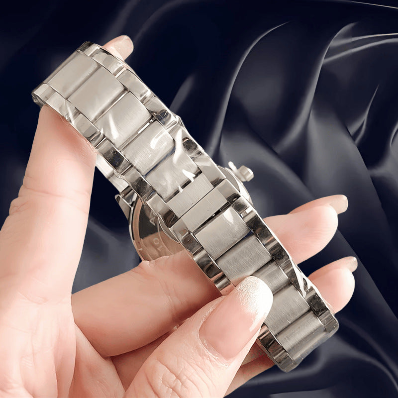 Big women's retro men's watch stainless steel